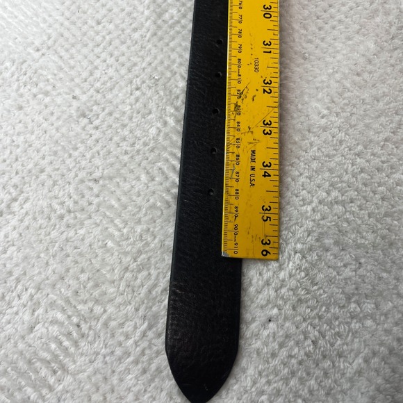 Lauren Ralph Lauren Black Leather Western Concho Belt Turquoise Stone Size M - Picture 6 of 12